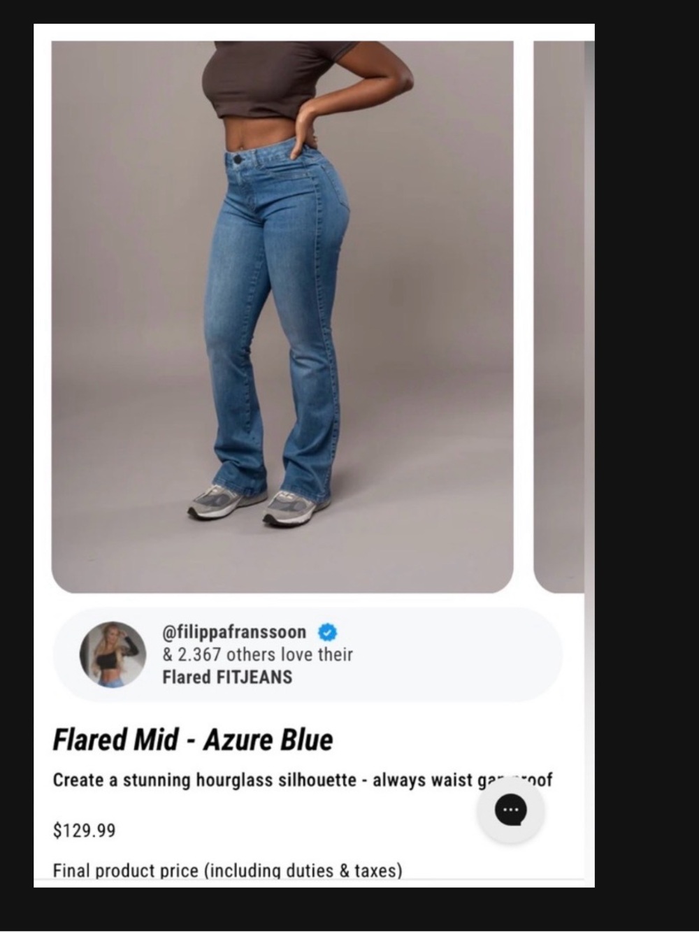 FITJEANS Flared Mid Azure Blue Women’s Jeans